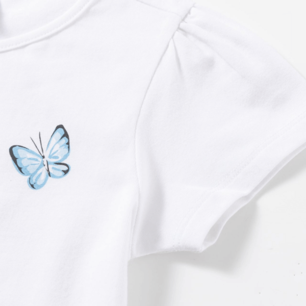 Newness meisjes shirt wit met vlinders close-up vlinder