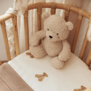 Jollein knuffel teddy bear naturel in bedje