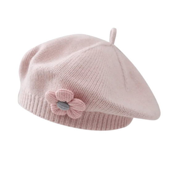 baby meisjes baret roze met bloem