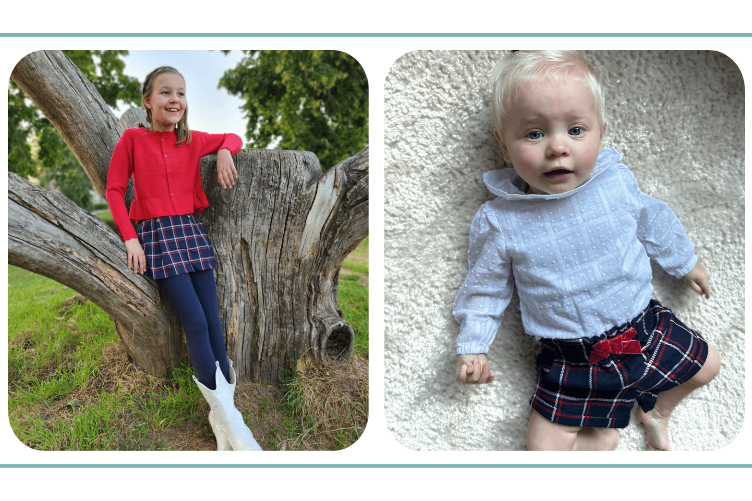 baby en kinderkleding trend 2024/2025 ruitjes kleding