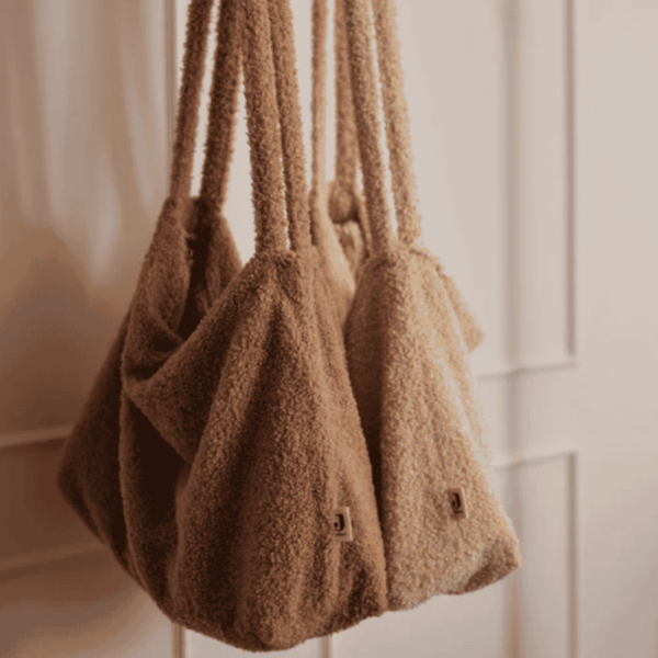 Jollein Luiertas Shopper Bouclé naturel en biscuit